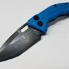 Heretic Knives Blue Martyr T/E Automatic Folder S/A Knife (3.125in DLC Plain 154-CM) H011-6A-BLUE