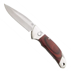 3-3/4″ Rosewood Automatic Lockback With Metal Belt Clip – 2A08R