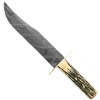 14 3/8″ American STD Bowie Damascus Genuine India Stag Bone™ – 502D -ProTech Store 501D
