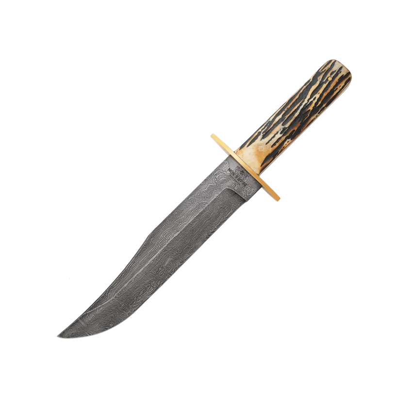 12″ American Bowie Damascus Genuine India Stag Bone™ – 501D 3 12″ American Bowie Damascus Genuine India Stag Bone™ – 501D