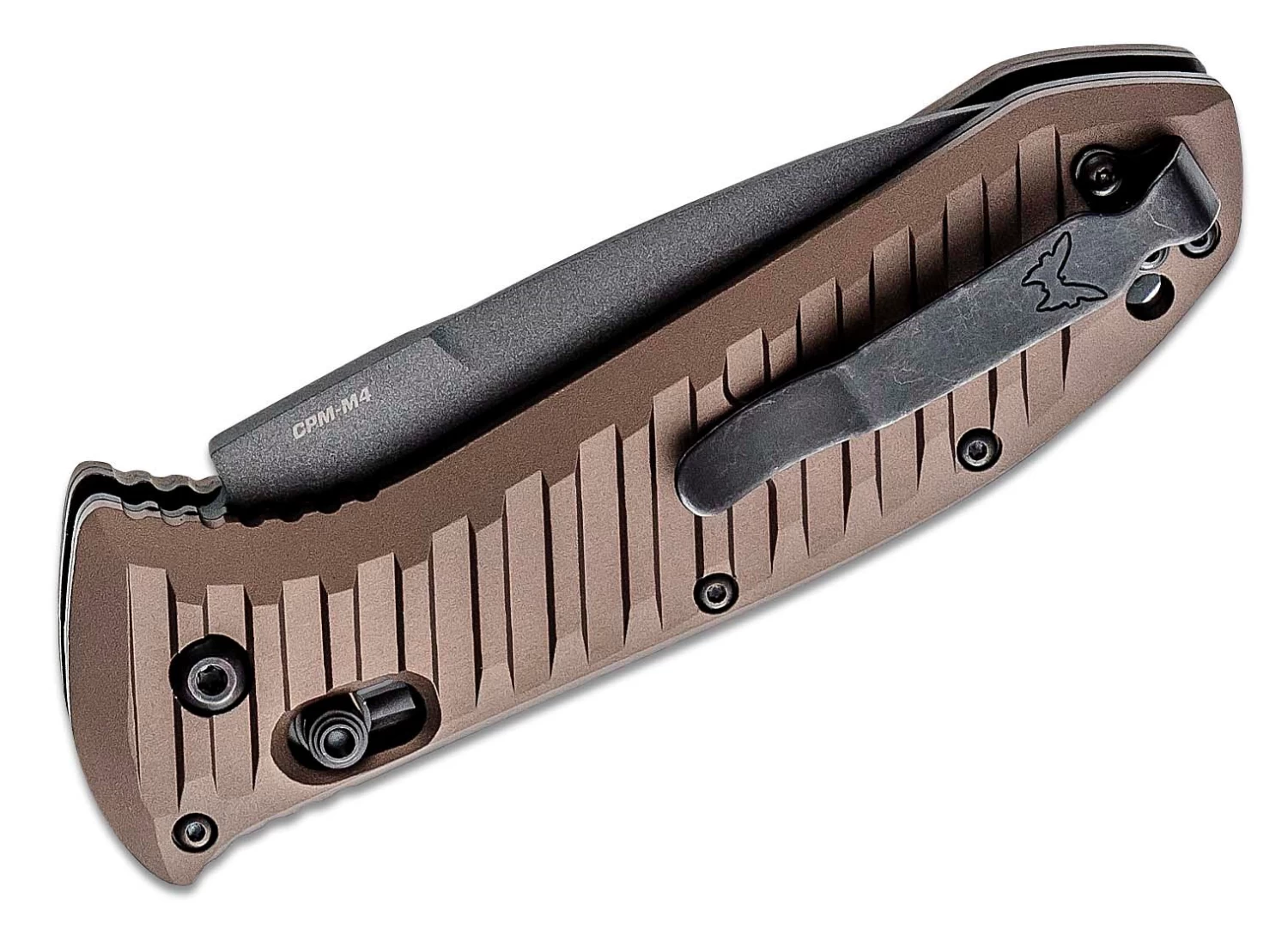 Benchmade Presidio II AUTO Folding Knife Gray Drop Point Combo, Burnt Bronze Aluminum Handles - 5700SGY-1 ( 3.72" CPM-M4) 4 Benchmade Presidio II AUTO Folding Knife Gray Drop Point Combo, Burnt Bronze Aluminum Handles - 5700SGY-1 ( 3.72" CPM-M4) - Image 2