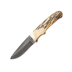 7-7/8″ Genuine India Stag Bone™ Pro Skinner Damascus – 549D