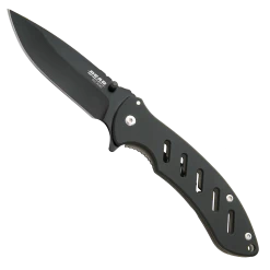 Brisk 1.0 5″ Black Blade Black Frame Lock Folder – BE513