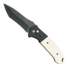 5″ Auto Bold Action® V White Smooth Bone Handle With Black Blade – AC-550-WSB6-B -ProTech Store AC 550 WSB6 B 1