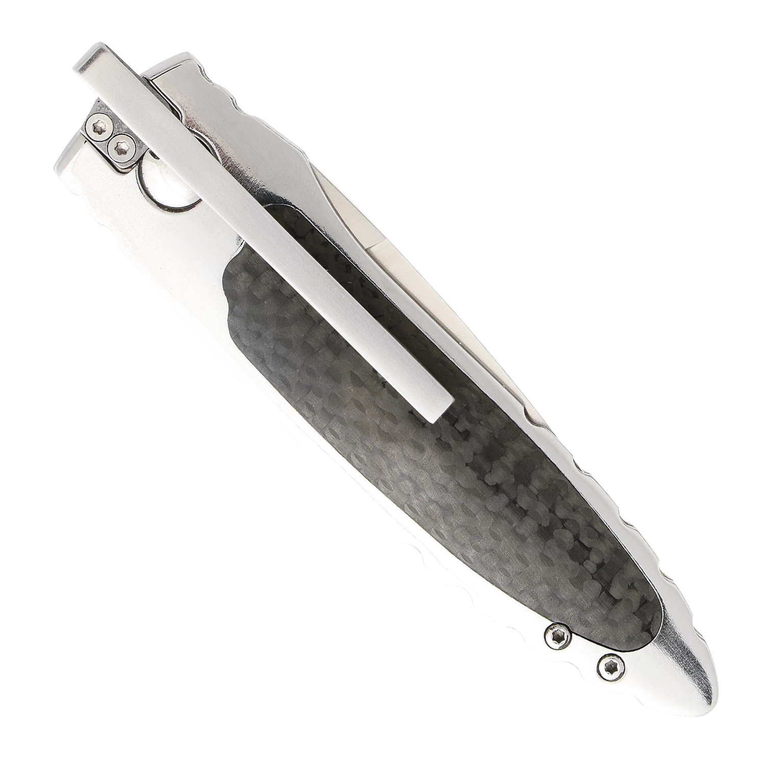 4″ Incognito Auto Stainless Steel Carbon Fiber Handle Satin Finish Blade ||Steve Jernigan Design|| – AC-800-CF-S 4 4″ Incognito Auto Stainless Steel Carbon Fiber Handle Satin Finish Blade ||Steve Jernigan Design|| – AC-800-CF-S - Image 2
