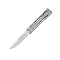 Small Bear Song® IX Grey Stainless Handle W/Bayonet Blade – B-920-SS-S