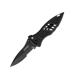 BLACKHAWK® Small Button Lock Folder Partial Serrated Edge – BH15M211BK