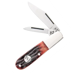 3-1/2″ Red Stag Bone 2-Blade Barlow – CRSB281