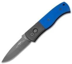 E7A31 Emerson Protech CQC7-A Automatic Knife W/ Blue G-10 (3.25" Black)