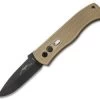 Emerson Protech CQC7-A Spear Point Auto Knife Tan W/ Knurl (3.25" Black) E7A32 -ProTech Store Emerson Protech CQC7 spear tan black BHQ 52200 er thumb