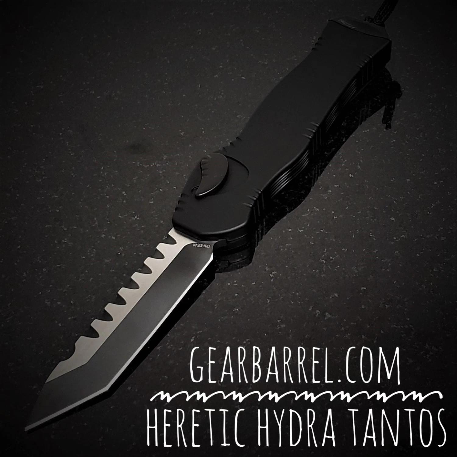 2020 Heretic Knives Hydra OTF Black Tanto (3.625" 2 Tone DLC) 3 2020 Heretic Knives Hydra OTF Black Tanto (3.625" 2 Tone DLC)
