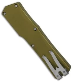 Heretic Knives Cleric Clip Point OTF Automatic Knife Green (3.5" Stonewash) -ProTech Store Heretic Knives Cleric Tanto Green SW BHQ 78742 er side thumb 99314401 4107 47c8 a1de af02095670c6