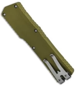 Heretic Knives Green Cleric T/E Automatic OTF D/A Knife (3.5in Stonewashed Plain CPM-154) HTK-H015-2A-GR -ProTech Store Heretic Knives Cleric Tanto OTF Green SW H015 2A Green BHQ 86132 jr side thumb