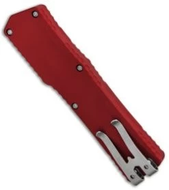 Heretic Knives Cleric Tanto OTF Automatic Knife Red (3.5" Stonewash) H015-2A-RED -ProTech Store Heretic Knives Cleric Tanto OTF Red SW H016 2A Red BHQ 86130 jr side thumb