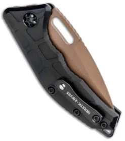 Heretic Knives Martyr Recurve Automatic Knife Black PVD Tactical (3" Bronze) H012-7A-T -ProTech Store Heretic Knives Martyr Recurve Auto Black PVD Tactical Bronze H012 7A T BHQ 81320 jr side thumb