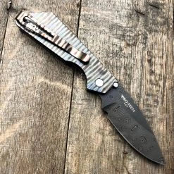 Strider + Protech Custom PT Automatic Knife Tiger Stripe Ti (2.75" Damascus) #14 Of 20 -ProTech Store IMG 1931 63fbd071 9854 42c7 8f04 ab2fcabaab0c