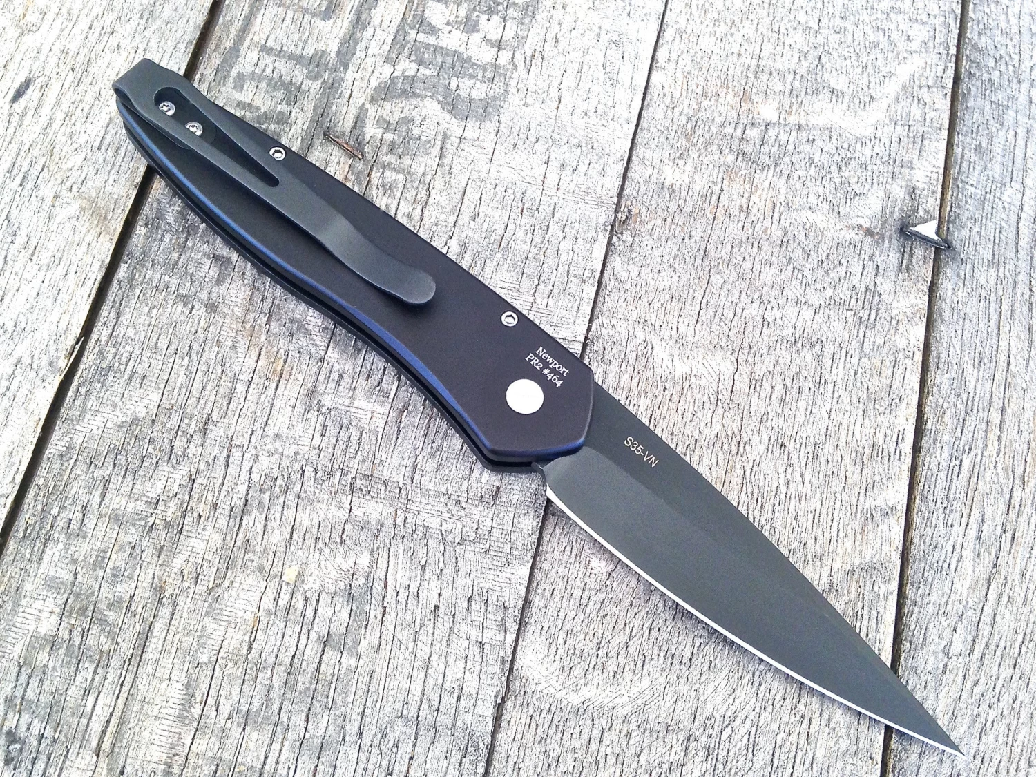 Protech Newport Black Automatic Knife Carbon Fiber (3" Black) 3416 4 Protech Newport Black Automatic Knife Carbon Fiber (3" Black) 3416 - Image 2