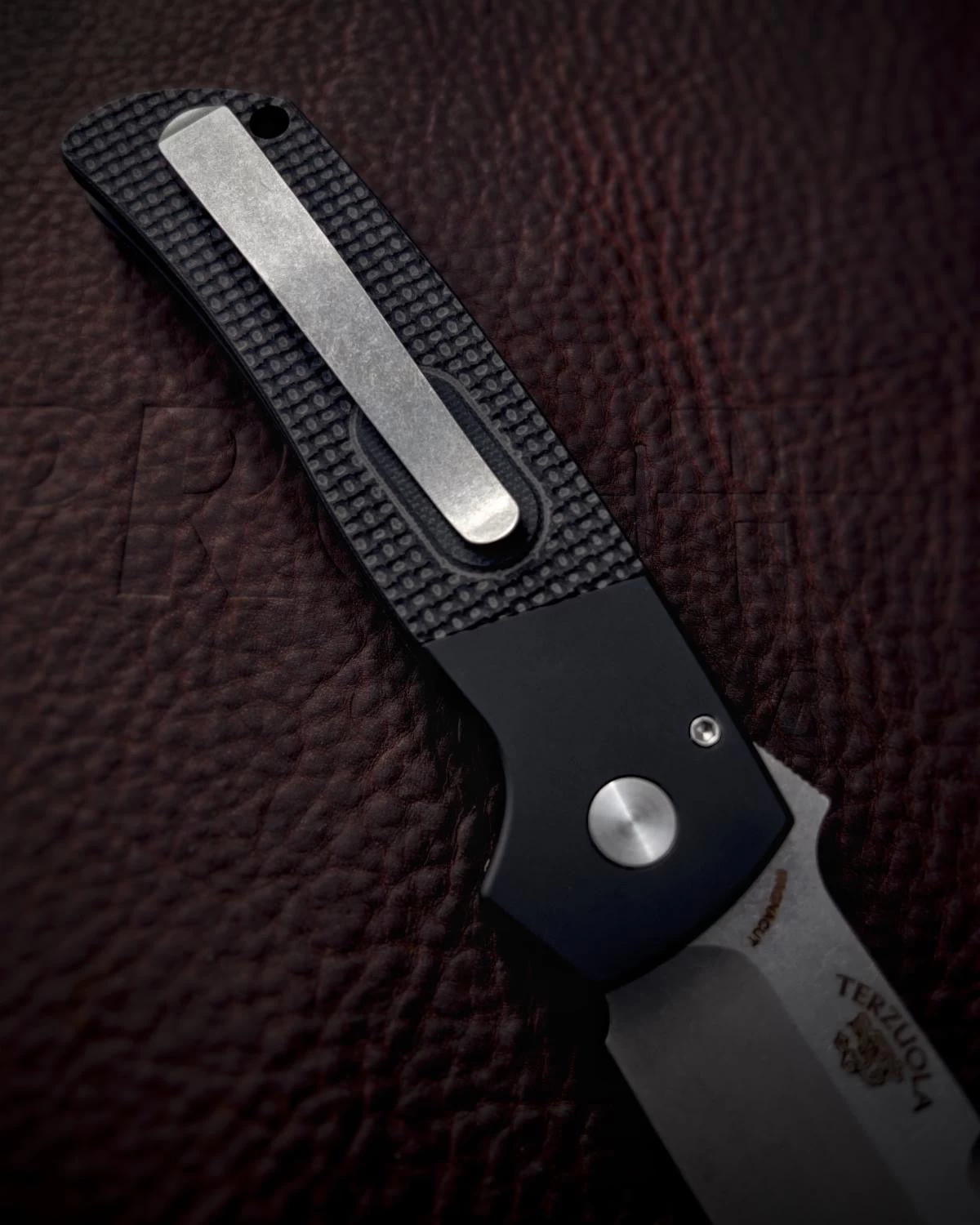 PRO-TECH TERZUOLA ATCF AUTOMATIC KNIFE BLACK G10 (3.5" STONEWASH) BT2714 4 PRO-TECH TERZUOLA ATCF AUTOMATIC KNIFE BLACK G10 (3.5" STONEWASH) BT2714 - Image 2