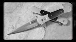 Protech Large Don Silver Automatic Knife Carbon Fiber (4.5" Satin) 1944