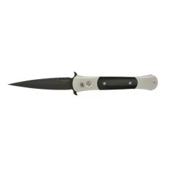 Protech Large Don Silver Automatic Knife Black G10 (4.5" Black) 1918