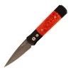 Protech Knives Godson Custom Automatic Nichols Damascus Red Apple Coral Inlays 750-RAC -ProTech Store PT750 RAC 1