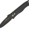 Emerson Protech CQC7-A Spear Point Auto W/ Solid Handle (3.25" Black Plain) -ProTech Store PTE7A3 F