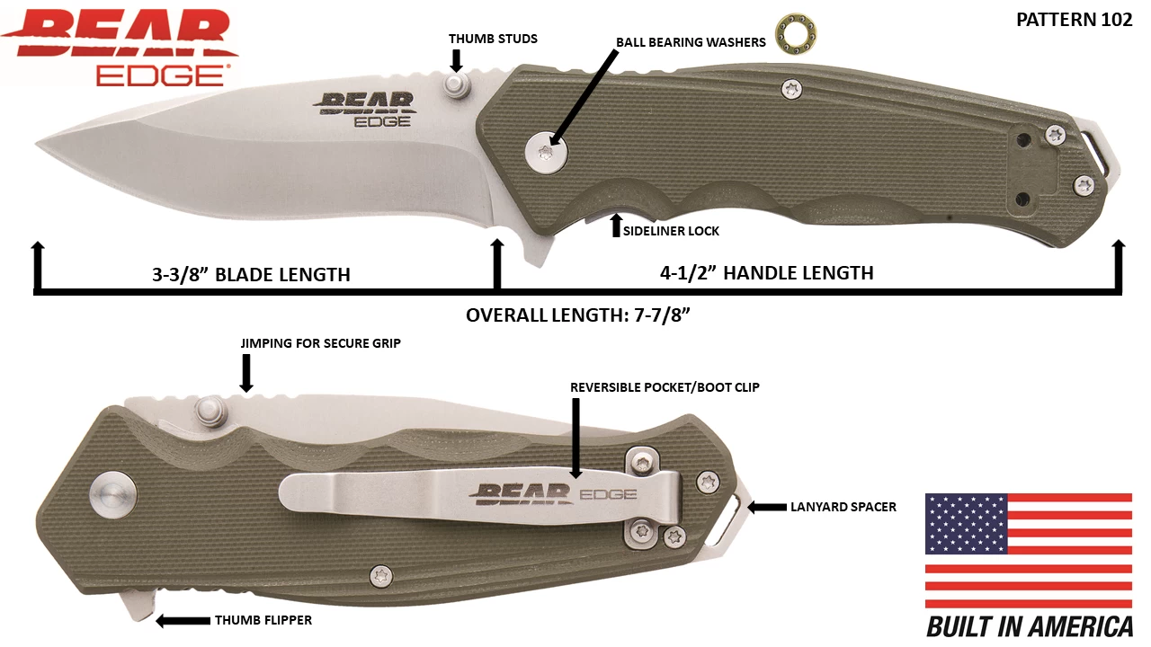 4-1/2 In. G10 Sideliner W/Trigger – 102 4 4-1/2 In. G10 Sideliner W/Trigger – 102 - Image 2