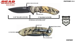 Brisk 1.0 5″ Back Blade Real Tree Edge Framelock Folder – BE514 -ProTech Store Pattern 514