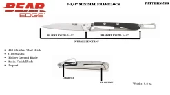 3-1/2″ Minimal Framelock – BE526 -ProTech Store Pattern 526