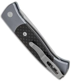 Protech Brend 2 Automatic Knife Special Gray/Carbon Fiber (2.9" Satin) 1201-CF -ProTech Store Protech Brend 2 Auto Special Gray CF Satin 1201 CF PS BHQ 90603 jr side thumb