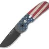 Protech Calmigo PK Custom CA Legal Automatic Knife Vintage Flag (1.9" Black) 2241 -ProTech Store Protech Calmigo PK Custom vintage flag black BHQ 76067 er thumb