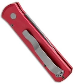 Protech Godson Automatic Knife Red (3.15" Bead Blast) 720-Red -ProTech Store Protech Godson Auto Red BB 720 RED BHQ 92801 jr side thumb