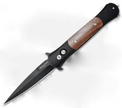 Protech Large Don Automatic Knife Koa Wood (4.5" Black) 1907-KOA