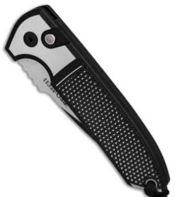 Protech Les George Rockeye Steel Custom Auto Knife Two-Tone (3.3" Black, Satin) LG-RS-8 -ProTech Store Protech Les George Rockeye Steel Custom Auto two tone black satin BHQ 31258 er spine thumb