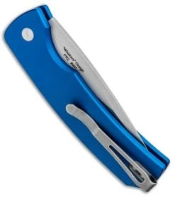 Protech Magic 2 "Whiskers" Blue Automatic Knife (3.75" Stonewash) M2601 -ProTech Store Protech Magic 2 Whiskers Auto Blue SW M2601 BLUE BHQ 92839 jr side thumb