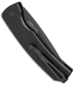 Protech Magic 2 "Whiskers" Automatic Knife Tuxedo Micarta (3.75" Black) M2652 -ProTech Store Protech Magic 2 Whiskers Auto Tuxedo Black M2652 BHQ 80653 jr side thumb