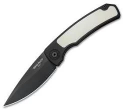 Protech Magic 2 "Whiskers" Automatic Knife Tuxedo Micarta (3.75" Black) M2652