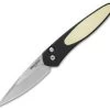 Protech Newport Tuxedo Automatic Knife Black/Ivory Micarta (3" Stonewash) 3451 -ProTech Store Protech Newport Tuxedo black Ivory micarta sw BHQ 77861 er thumb