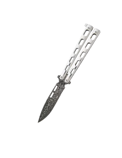 5″ Clip Point Butterfly Damascus – 115D -ProTech Store SS15D 1