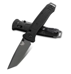 Benchmade Bailout AXIS Lock Knife Black Grivory (3.38" Gray) 537GY