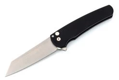 Pro-Tech Malibu Reverse Tanto Flipper Knife Black (3.3" Stonewash)