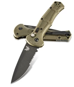 Benchmade Claymore Auto Knife OD Green Grivory (3.6" Black Serr) 9070SBK-1