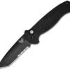 Benchmade 9052SBK AFO II Tanto Automatic Knife (3.56" Black Serr) -ProTech Store benchmade 9052sbk afo ii auto tanto thumb