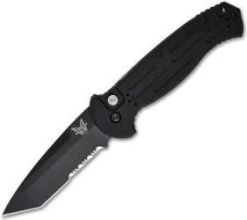 Benchmade 9052SBK AFO II Tanto Automatic Knife (3.56" Black Serr)