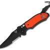 Benchmade 9170SBK-ORG Triage Knife Orange Axis Automatic (3.58" Black Serr) -ProTech Store benchmade 9170sbk org auto triage thumb