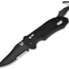 Benchmade Triage AXIS Lock Automatic Knife (3.58" Black Serr) 9170SBK -ProTech Store benchmade auto triage 9170sbk black serr thumb