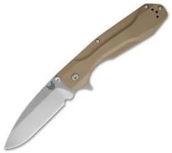 Benchmade Osborne Proxy Flipper Framelock Knife Tan G-10/Ti (3.87" Satin) 928