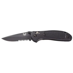 Benchmade Griptilian AXIS Lock Knife Gray/Blue G-10 (3.45" Black Serr) 551SBK-1