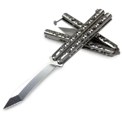 Benchmade 67 Tanto Recurve Balisong Butterfly Knife (4.25" Satin)