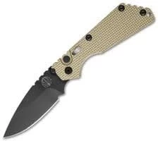 Strider + Protech SnG Automatic Knife Desert Tan Knurled W/Safety (3.5" Black)